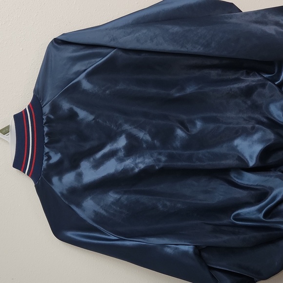 Vintage Bud Light Bomber Satin Jacket USA Made Anheuser‎ Busch Blue XL Varsity - Picture 6 of 10